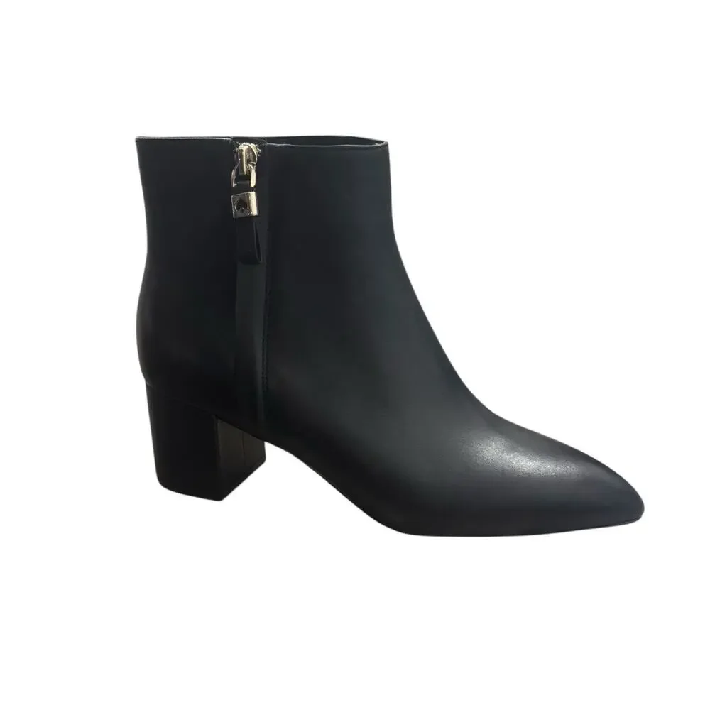 New! Kate Spade Amelie Side Zip Leather Bootie - Size 9.5B (MSRP $269)